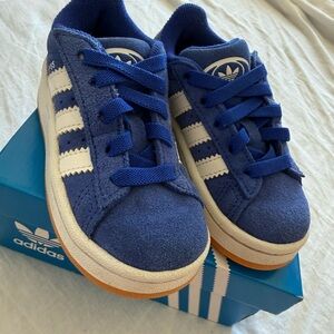 Adidas Kids Royal Blue and White Sneakers